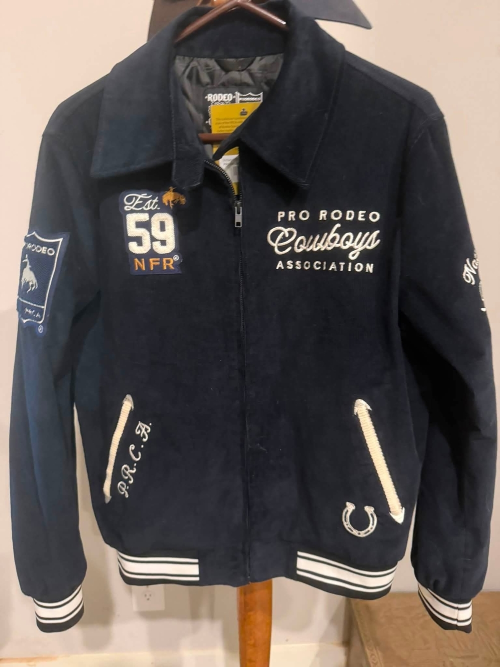 Rodeo Quincy NFR Vintage Corduroy Bomber Jacket